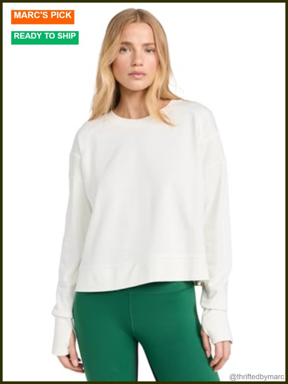 Sweaty Betty After Class Longline Crewneck Sweatshirt Side Slit